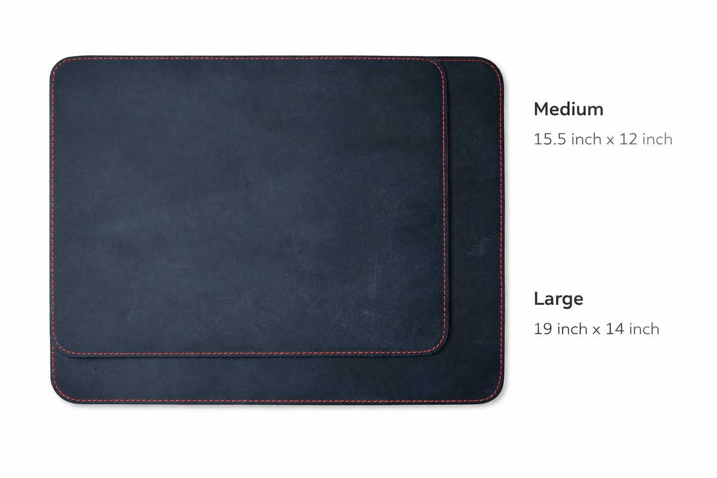 Premium Genuine Leather Mouse Pad, Stitched Edges