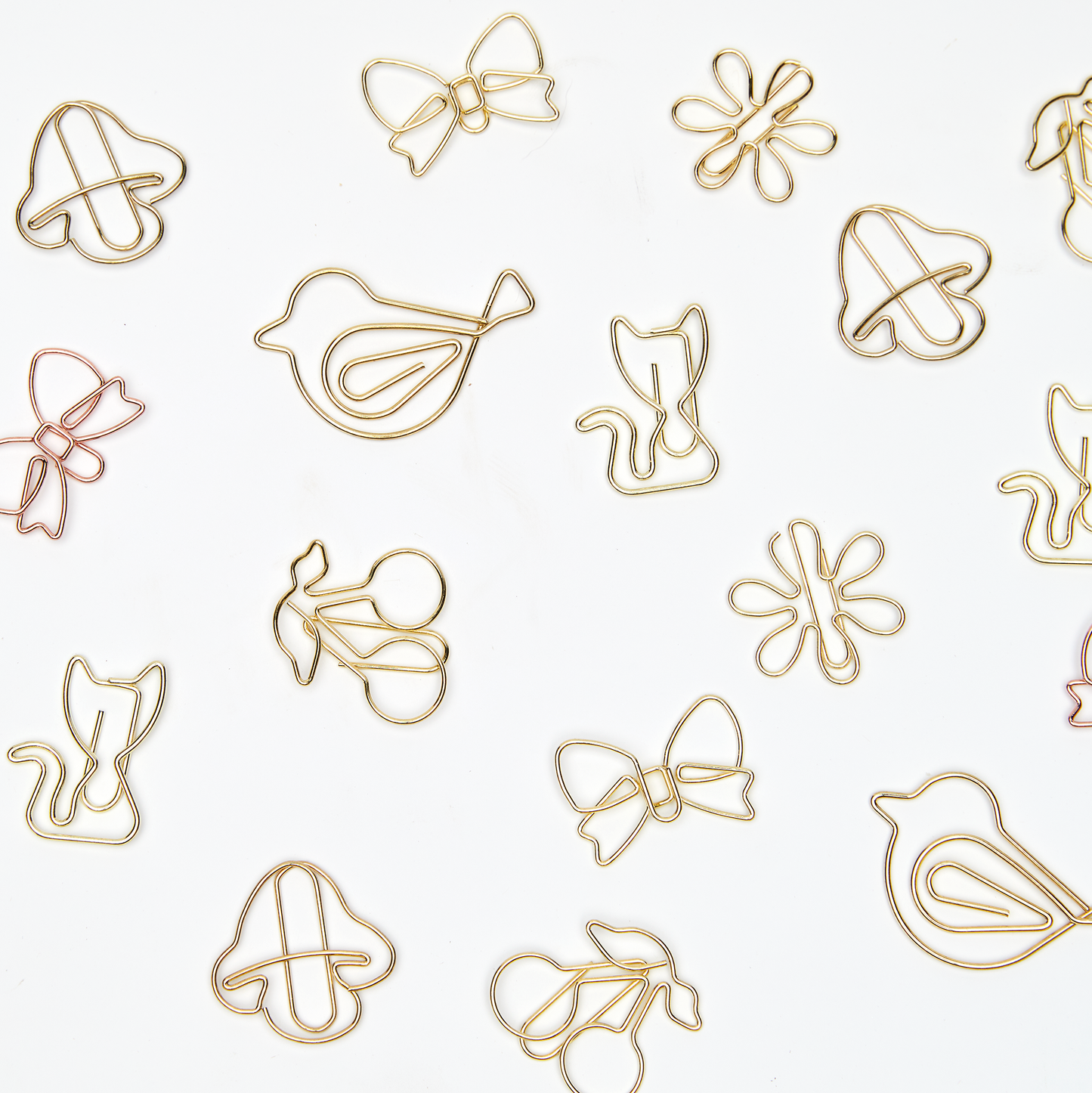 Gold Cherries Boxed Paper Clips - Set of 12