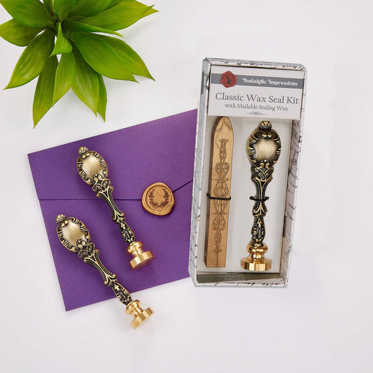 Vintage Metal handle Wax Seal Kits-9 popular symbols