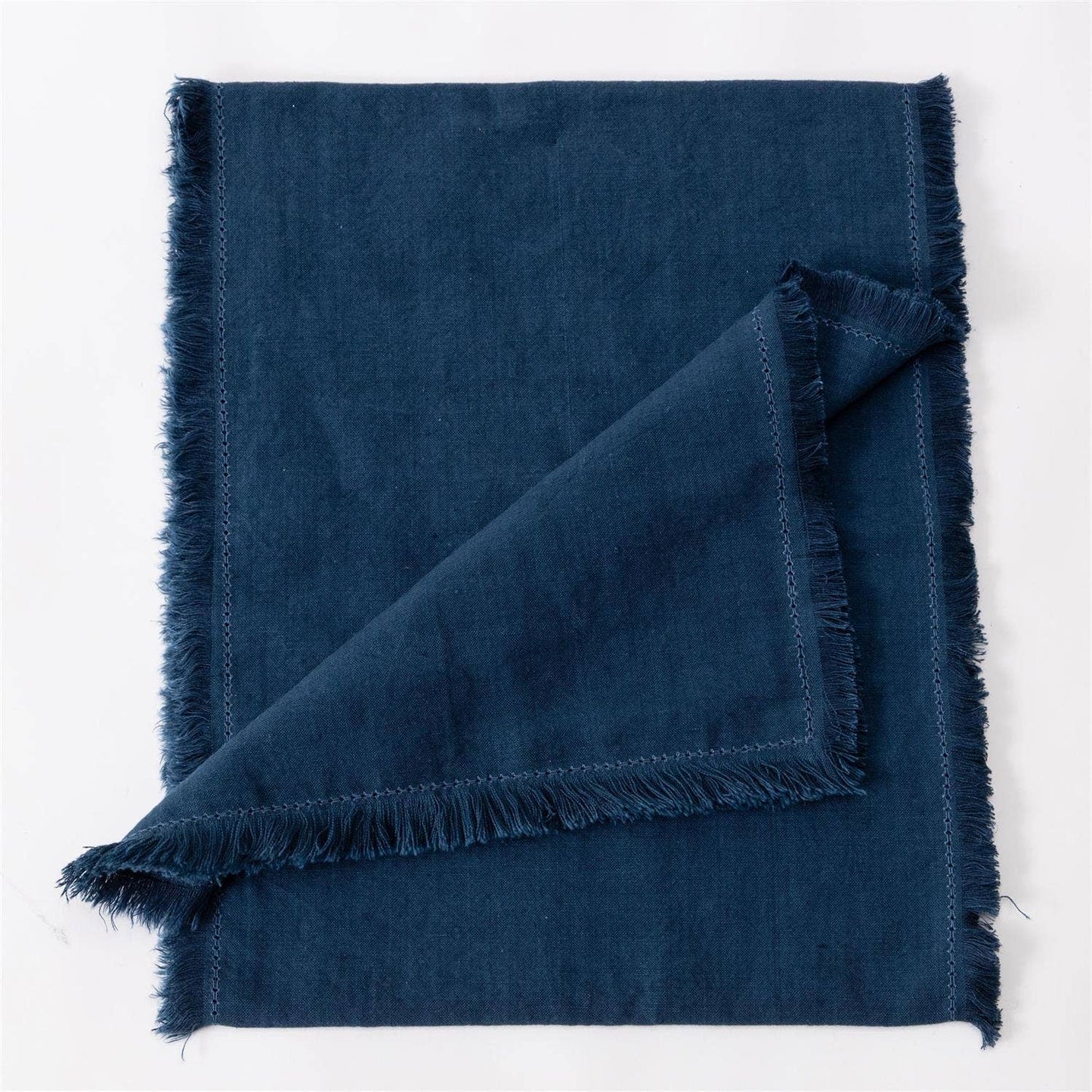 Table Runner - Stonewashed Linen Blend, Blue
