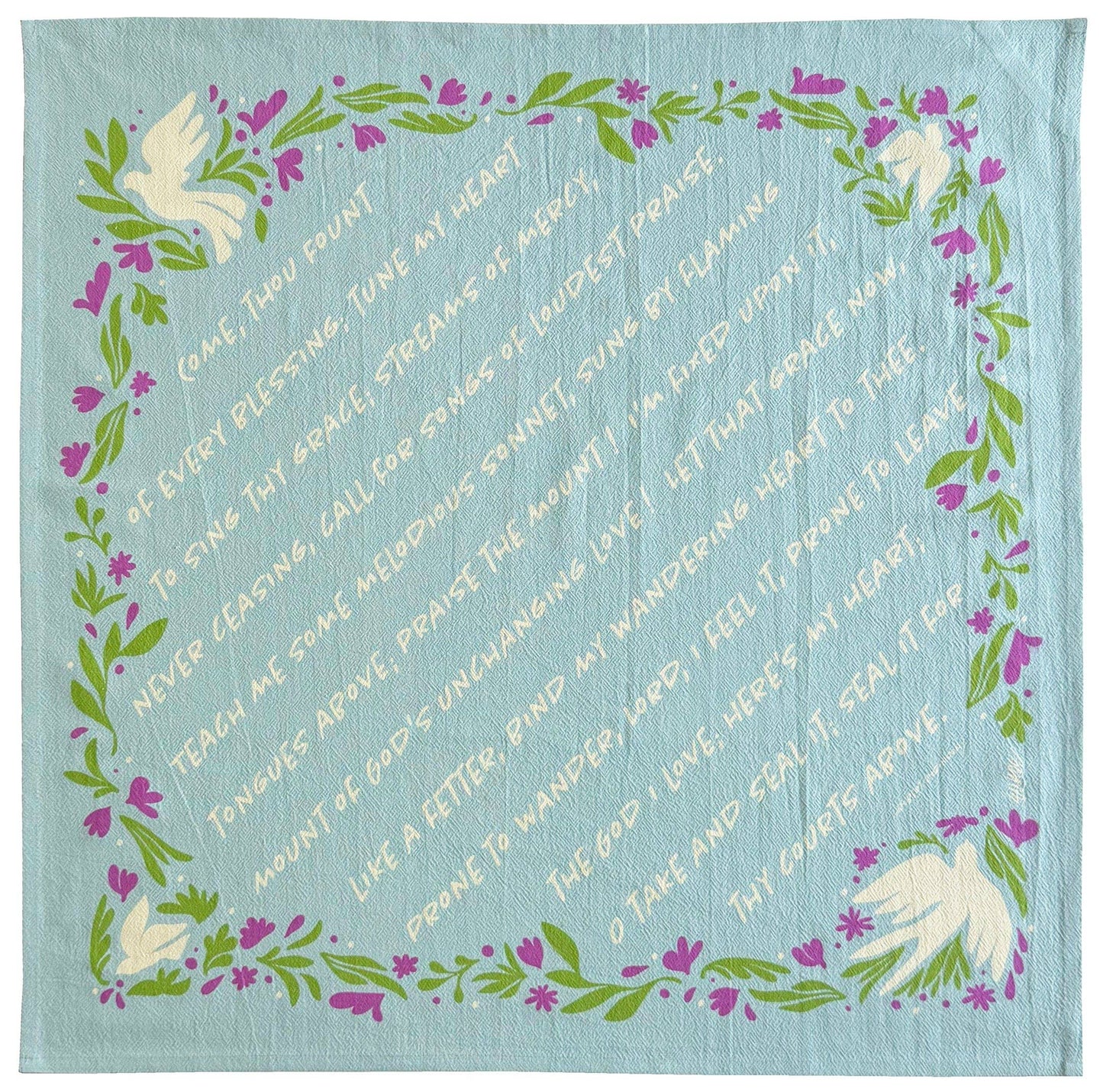 Come Thou Fount Hymn Tea Towel