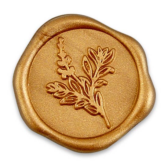 Botanical Adhesive Wax Seal Stickers 1 1/4" - 25 Pk-Multi