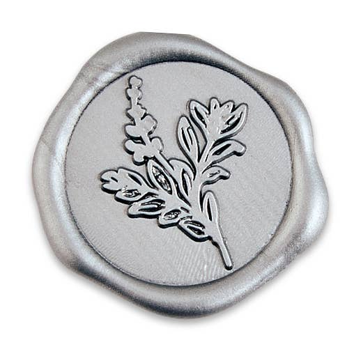 Botanical Adhesive Wax Seal Stickers 1 1/4" - 25 Pk-Multi