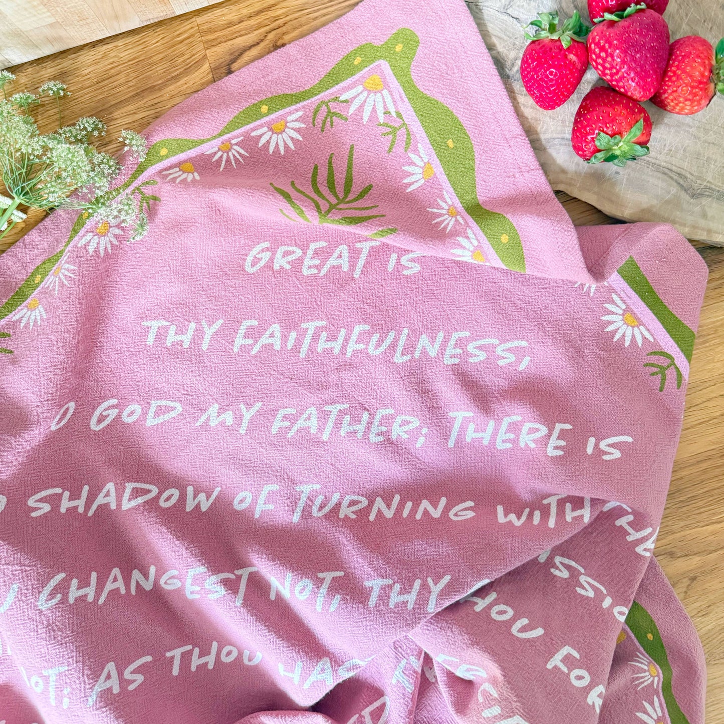 Great is Thy Faithfulness Hymn Tea Towel